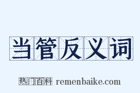 当管反义词是什么意思的图片